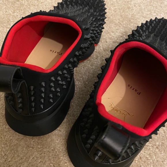 christian louboutin spike sock donna red sole sneakers